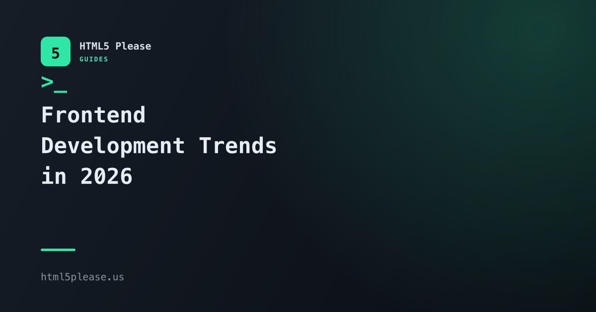 Frontend Development Trends in 2026